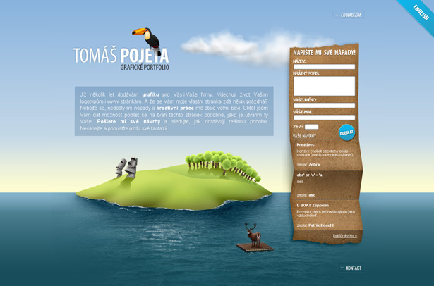 24 Clever Website Designs That Combine jQuery and Illustration scr pojeta1