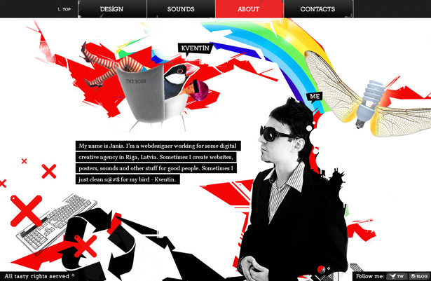24 Clever Website Designs That Combine jQuery and Illustration scr dreamerlines2