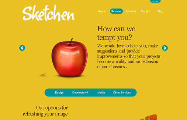 24 Clever Website Designs That Combine jQuery and Illustration scr sketchen3