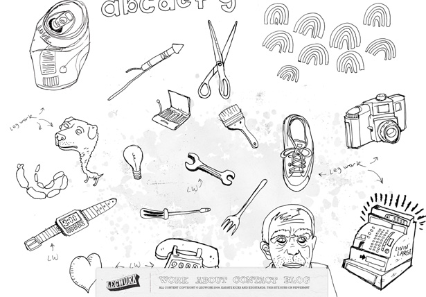 24 Clever Website Designs That Combine jQuery and Illustration scr legwork1