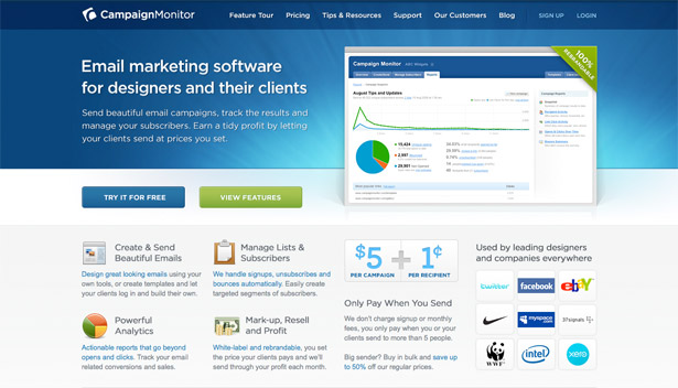 A Guide to Creating Email Newsletters campaign monitor home