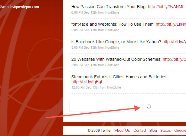 Best Practices for 6 Common User Interface Elements loading twitter