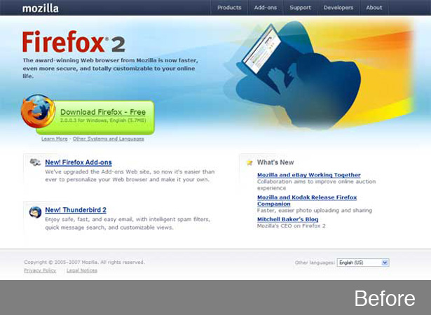 Preparing and Planning for a Redesign mozilla old