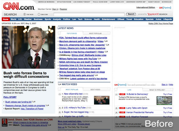 Preparing and Planning for a Redesign cnn old 1