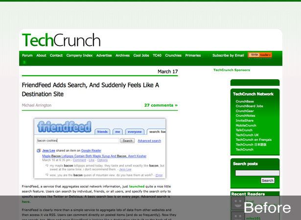 Preparing and Planning for a Redesign techcrunch old