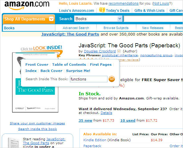 Look Inside Feature Look Inside Feature