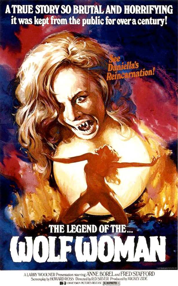 Super Freaky Movie Posters of the 70's legend of the wolf woman