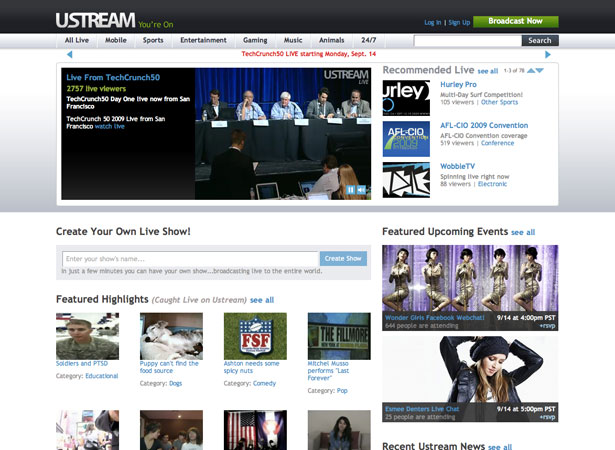 The History and Evolution of Social Media ustream