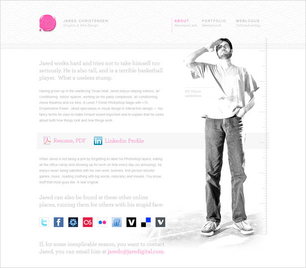 The Art of Branding Yourself and Your Freelancing Business Example About Page