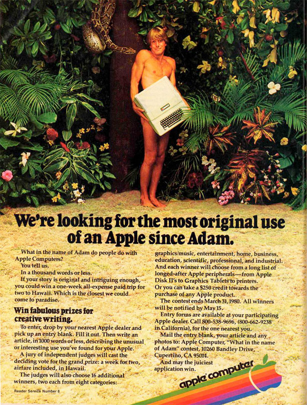 The Evolution of Apple Ads 1979adamapple