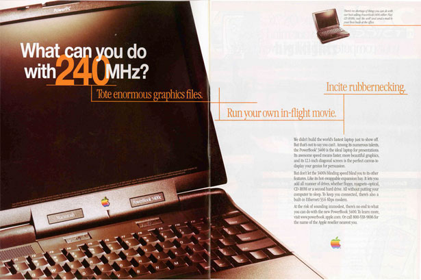 The Evolution of Apple Ads 1997powerbook3400