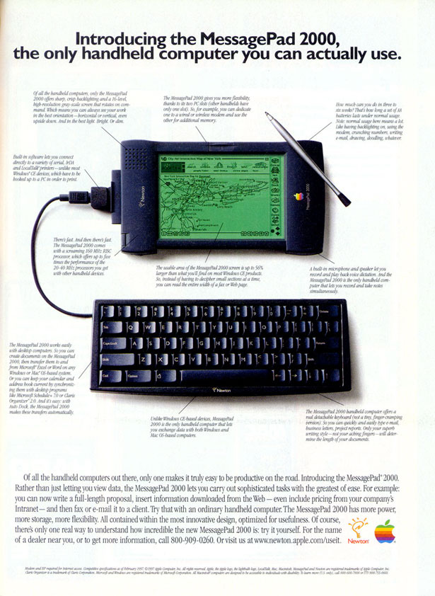 The Evolution of Apple Ads 1997messagepad2000