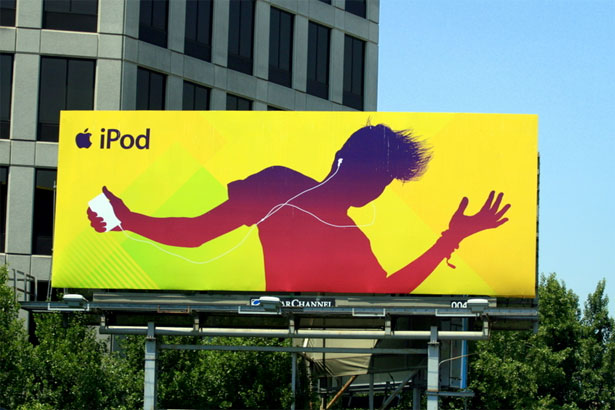 The Evolution of Apple Ads greenyellowbillboard