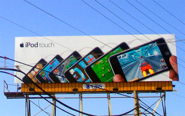 The Evolution of Apple Ads ipodtouchbillboard