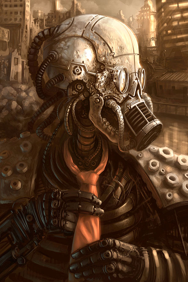 35 Futuristic Illustrations of Robot Art robot 01