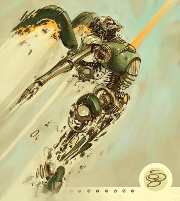 35 Futuristic Illustrations of Robot Art robot 04