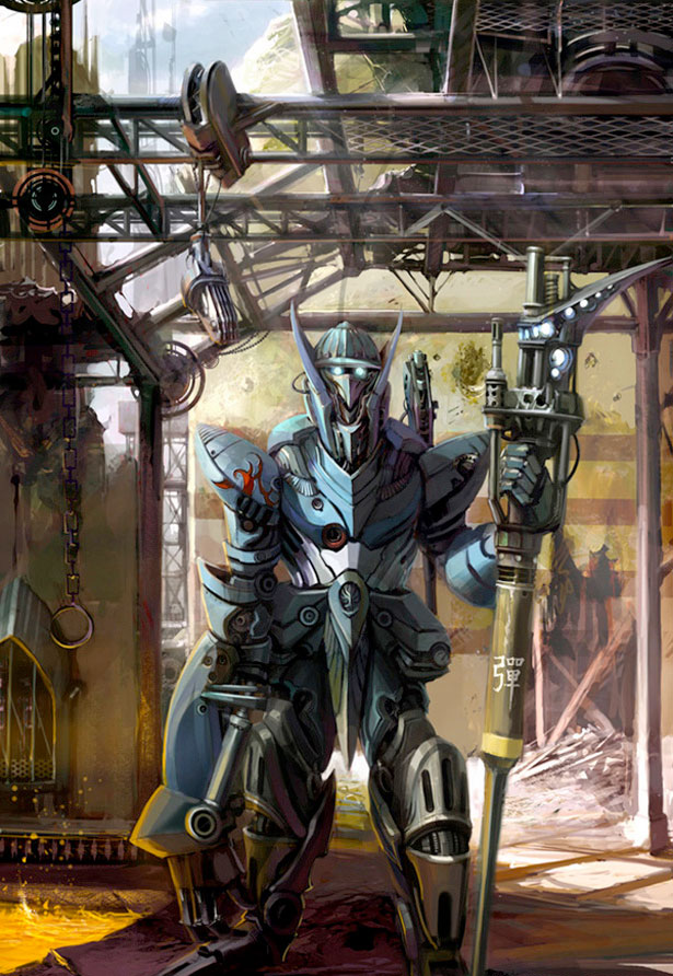 35 Futuristic Illustrations of Robot Art robot 08
