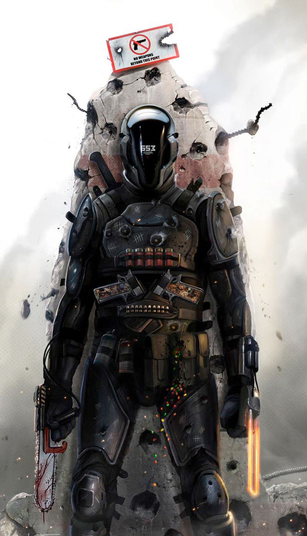 35 Futuristic Illustrations of Robot Art robot 17
