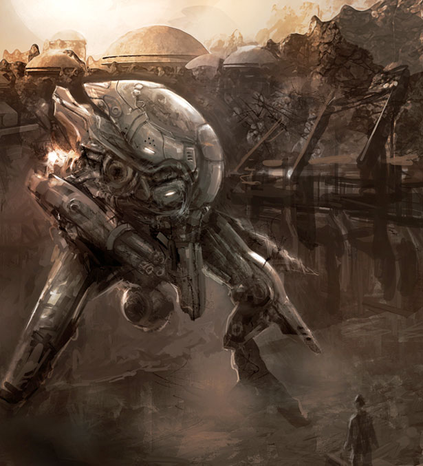 35 Futuristic Illustrations of Robot Art robot 28