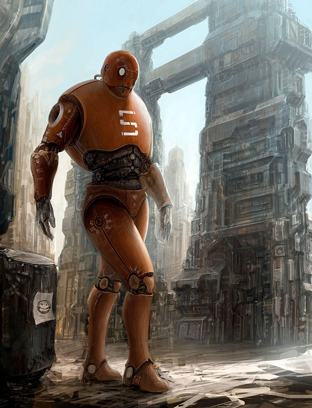 35 Futuristic Illustrations of Robot Art robot 39