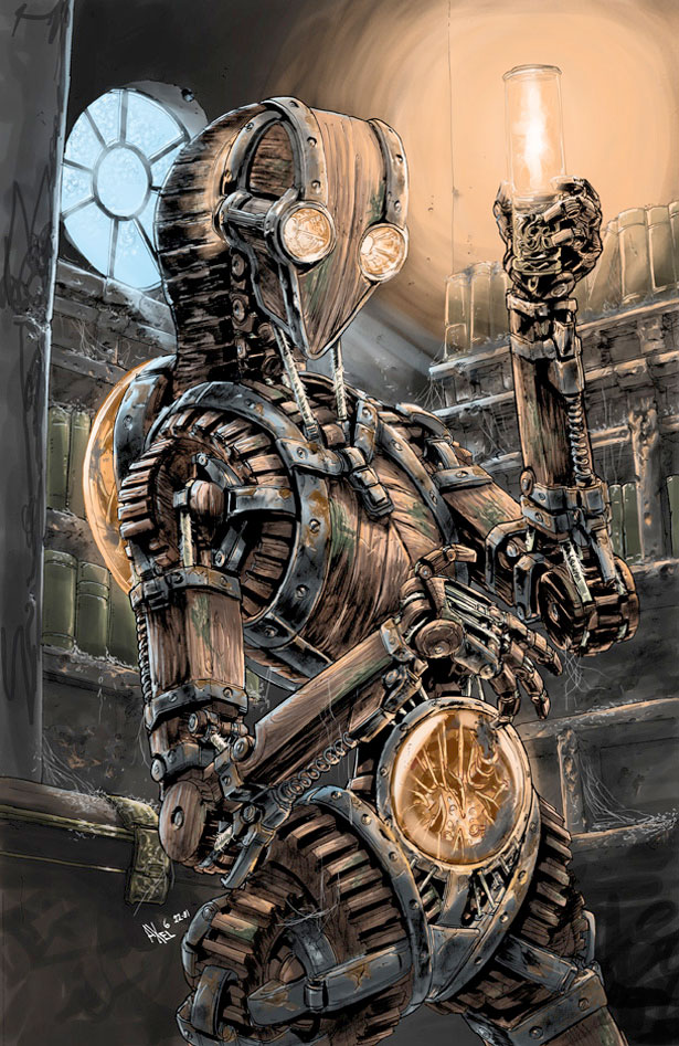 35 Futuristic Illustrations of Robot Art robot 45