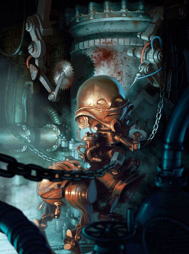 35 Futuristic Illustrations of Robot Art robot 46