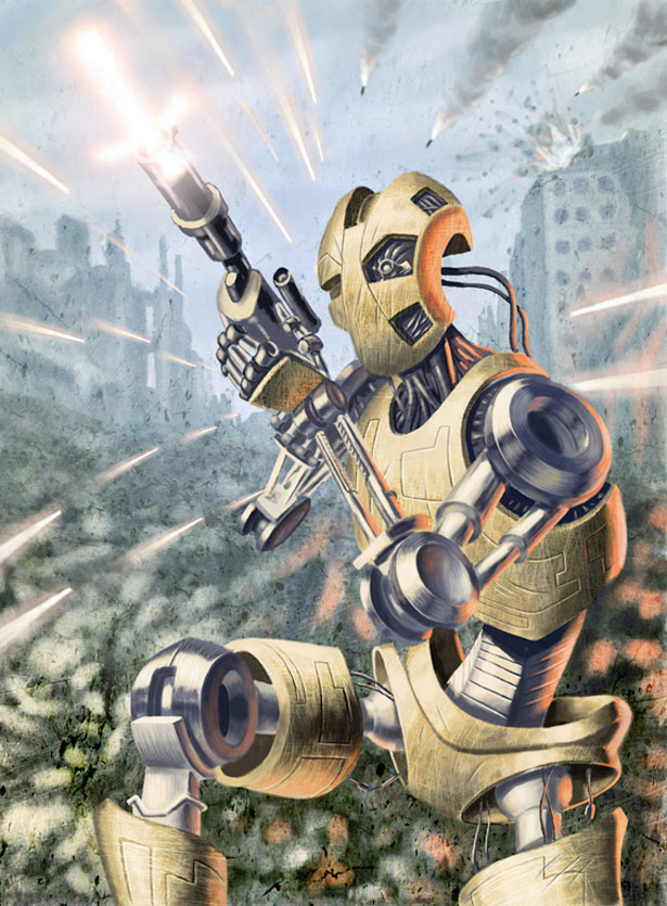 35 Futuristic Illustrations of Robot Art robot 50
