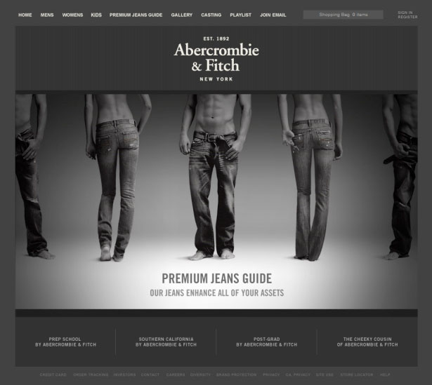 35 Inspirational Fashion Website Designs Abercrombie & Fitch