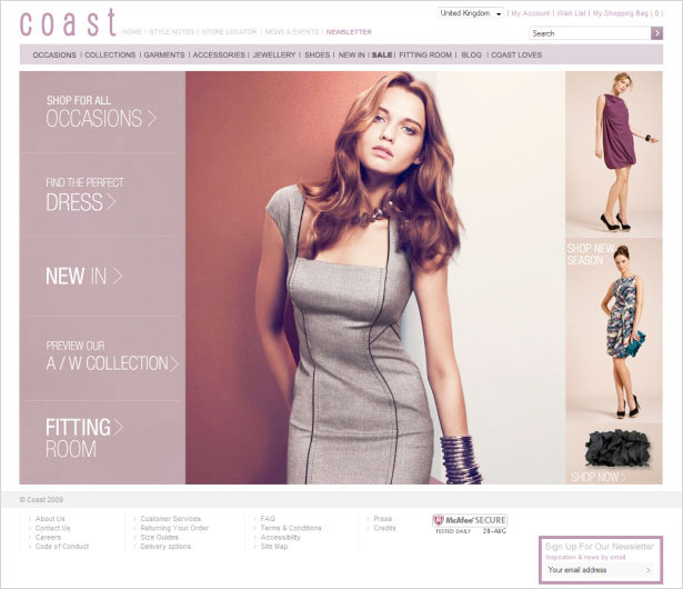 35 Inspirational Fashion Website Designs Coast