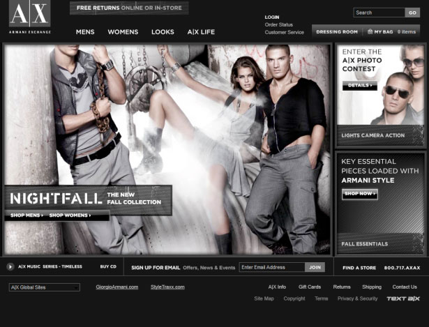 35 Inspirational Fashion Website Designs Armani Exchange