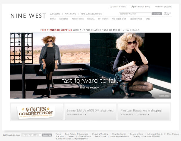 35 Inspirational Fashion Website Designs Nine West