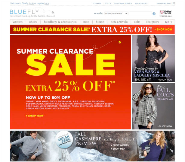 35 Inspirational Fashion Website Designs Bluefly