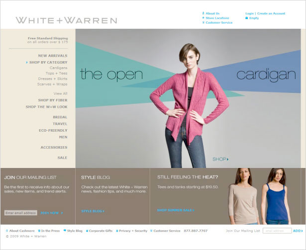 35 Inspirational Fashion Website Designs White + Warren