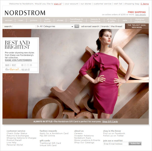35 Inspirational Fashion Website Designs Nordstrom
