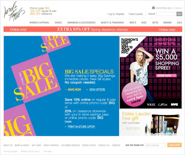 35 Inspirational Fashion Website Designs Lord & Taylor