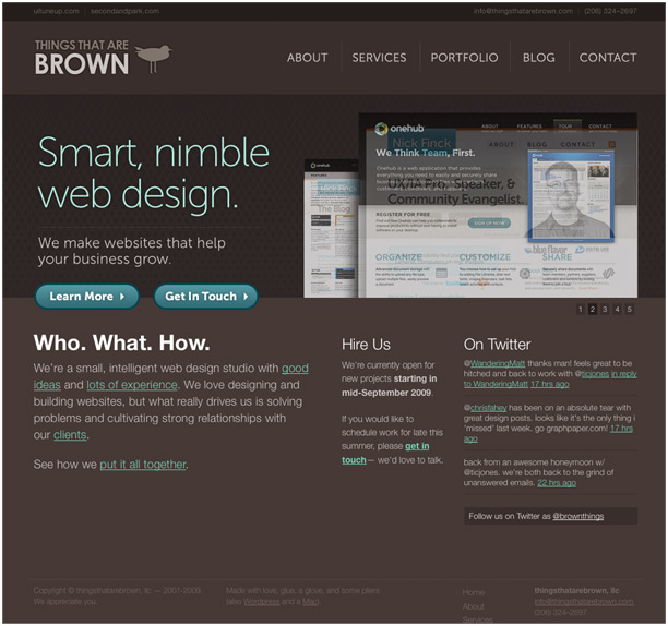 25 Examples of Web 2.0 and Traditional Design Rules Coming Together things brown