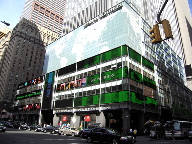 30+ Dazzling and Interactive Media Facades Lehman Brothers