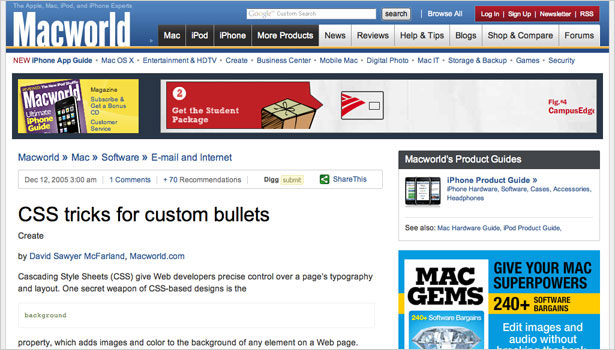 250+ Resources to Help You Become a CSS Expert csstricksforcustombullets