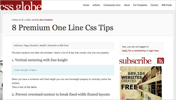 250+ Resources to Help You Become a CSS Expert 8premiumonelinecsstips