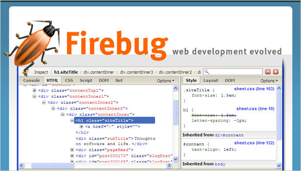 250+ Resources to Help You Become a CSS Expert firebug