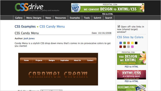 250+ Resources to Help You Become a CSS Expert csscandymenu