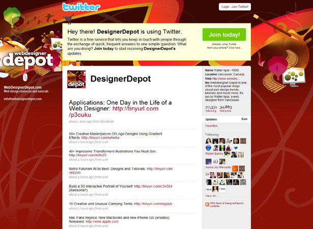 100 Creative Twitter Backgrounds Featuring Illustration Twitter Background Image