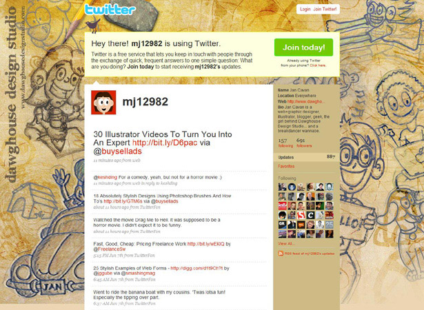 100 Creative Twitter Backgrounds Featuring Illustration Twitter Background Image