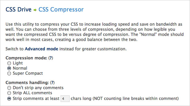 Massive Compilation of Designer Tools css compressor