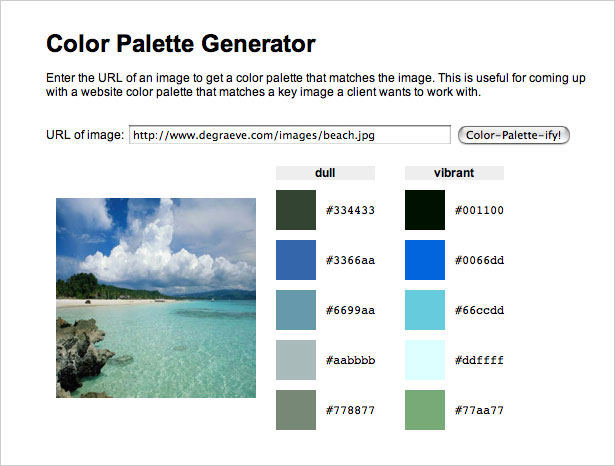 Massive Compilation of Designer Tools Color Palette Generator