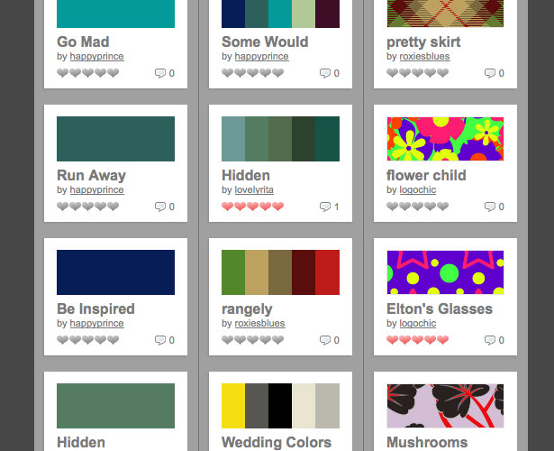 Massive Compilation of Designer Tools COLOURlovers