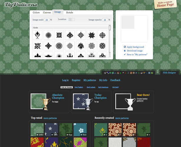 Massive Compilation of Designer Tools bgpatterns