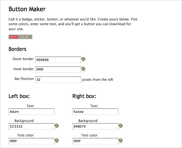 Massive Compilation of Designer Tools Button Maker