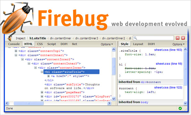 Massive Compilation of Designer Tools firebug 1
