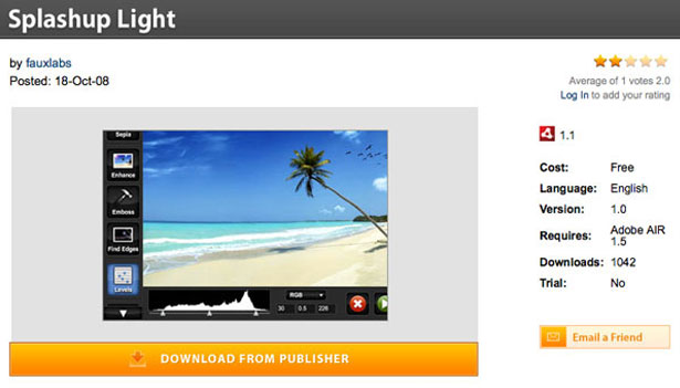 40 Great Adobe AIR Applications for Designers and Developers splashuplight